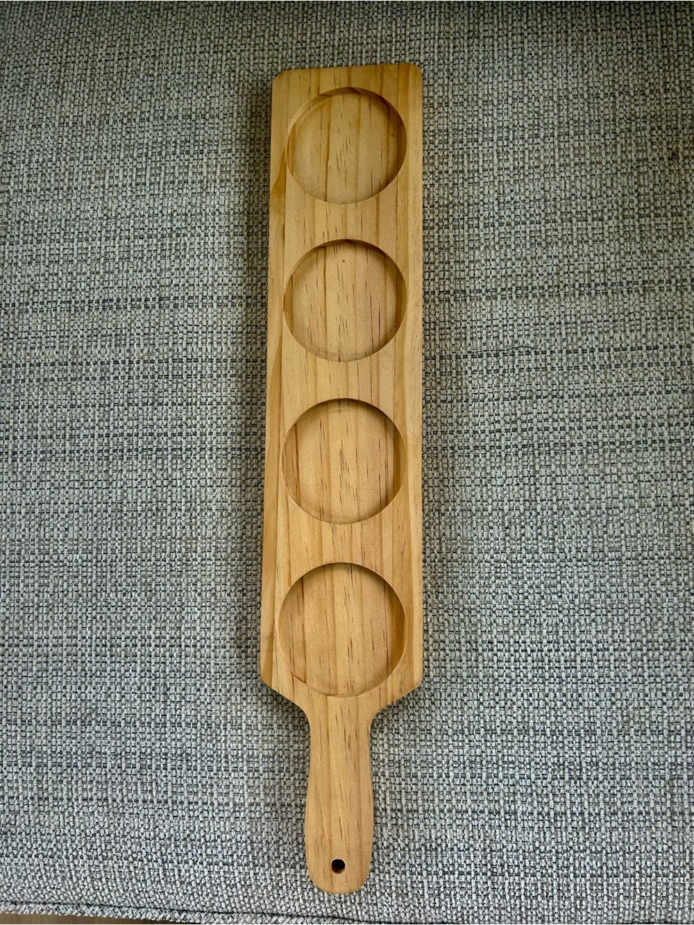 Beer /Whiskey / Wine Tasting Flight 4 Glass Set  Wood Serving Board Spirits